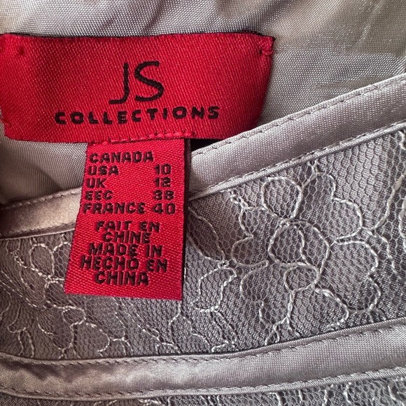 JS Collections Silver Gold Spaghetti Strap Sundress - Picture 5 of 7